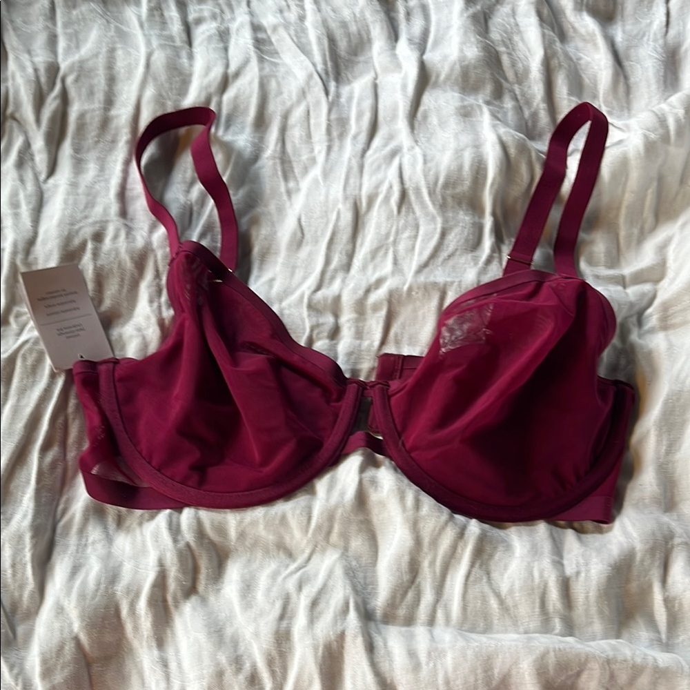 Auden Red Underwire Bra Intimates & Sleepwear